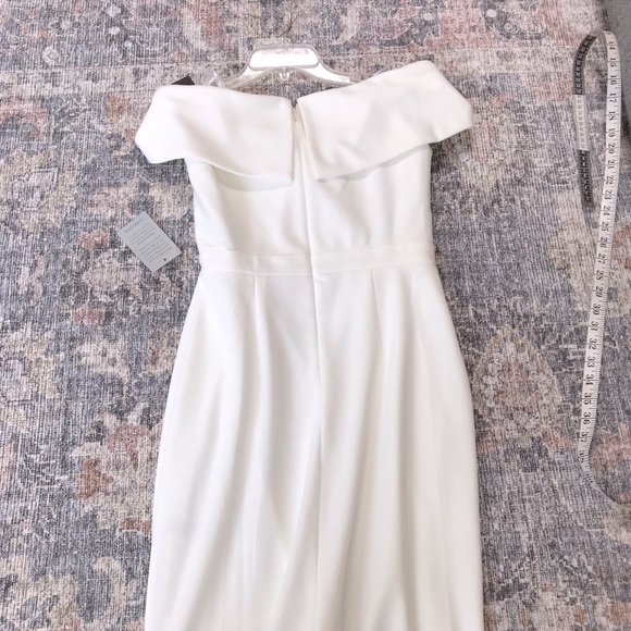 XSCAPE Off the Shoulder Ruffle Hem Crepe Gown Sz. 6 & 8 (NWT) - Picture 3 of 11